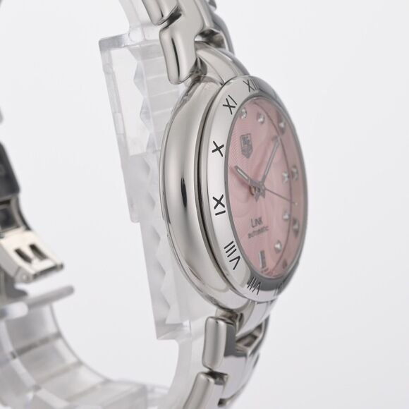 Tag Heuer Calibre 7 WAT2313 Automatic Pink Diamond Dial 35mm Ladies Watch w/ B&P main image 4